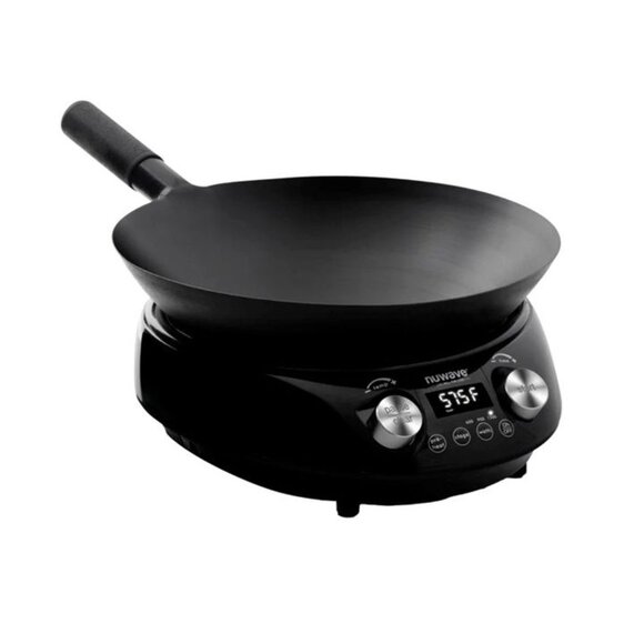 Nuwave Induction Hot Wok with 14" Carbon Steel Wok, Glass Lid & Stand - Picture 2 of 8